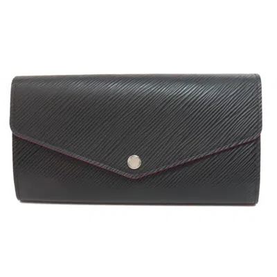 Pre-owned Louis Vuitton Hot Pink Noir Epi Leather Long Wallet (bi-fold) () In Multi