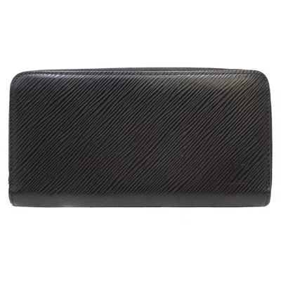 Pre-owned Louis Vuitton Hot Pink Noir Leather Long Wallet (bi-fold) () In Hot Pink, Noir