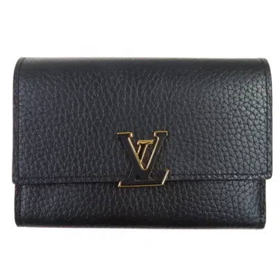 Pre-owned Louis Vuitton Hot Pink Noir Leather Wallet (bi-fold) () In Hot Pink, Noir