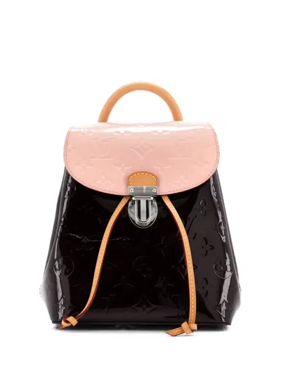Pre-owned Louis Vuitton Hot Springs Monogram Vernis Backpack In Pink