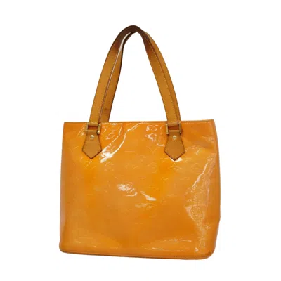 Pre-owned Louis Vuitton Houston Patent Leather Tote Bag () In Orange
