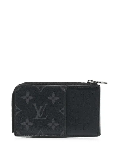 Pre-owned Louis Vuitton Hybrid Monogram Eclipse Bifold Wallet In Black