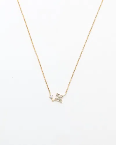 Pre-owned Louis Vuitton Idylle Blossom 18kt Yellow Gold And Diamond Necklace