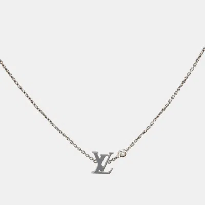 Pre-owned Louis Vuitton Idylle Blossom Diamiond 18k White Gold Necklace