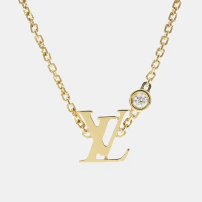 Pre-owned Louis Vuitton Idylle Blossom Q93626 18k Yellow Gold Necklace