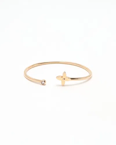 Pre-owned Louis Vuitton Idylle Blossom Twist Bracelet, 18kt Yellow Gold And Diamond