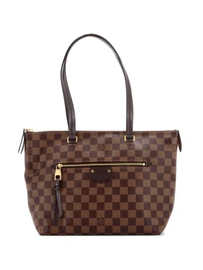 Pre-owned Louis Vuitton Iena Tote Damier Pm Shoulder Bag In Brown