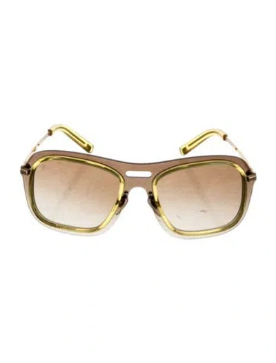 Pre-owned Louis Vuitton Impulsion Aviator Sunglasses In Yellow