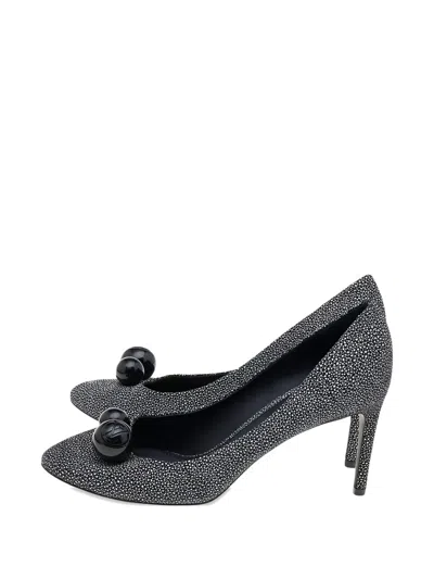 Pre-owned Louis Vuitton Inclusion Bead Pointed-toe Pumps In Gray