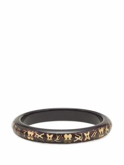 Pre-owned Louis Vuitton Inclusion Crystal-embellished Bracelet In Red