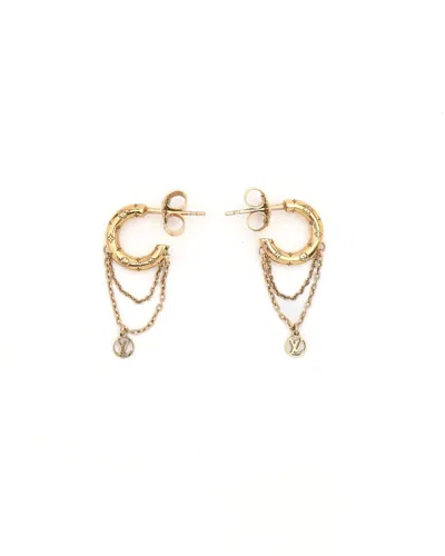 Pre-owned Louis Vuitton Inclusion Hoop Earrings In Yellow
