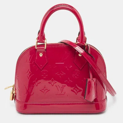 Pre-owned Louis Vuitton Indian Rose Monogram Vernis Alma Bb Bag In Pink