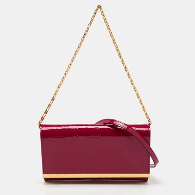 Pre-owned Louis Vuitton Indian Rose Monogram Vernis Ana Clutch Bag