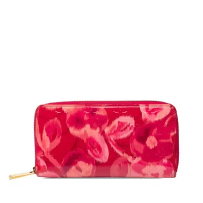 Pre-owned Louis Vuitton Indian Rose Patent Leather Long Wallet (bi-fold) ()