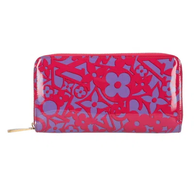 Pre-owned Louis Vuitton Indian Rose Pink Purple Vernis Long Wallet (bi-fold) ()
