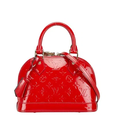 Pre-owned Louis Vuitton Indian Rose Red Color Patent Leather Handbag Shoulder Bag ()