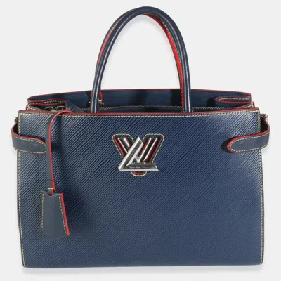 Pre-owned Louis Vuitton Indigo Epi Twist Tote Bag In Blue