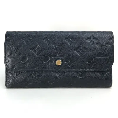 Pre-owned Louis Vuitton Infini Navy Monogram Empreinte Long Wallet (bi-fold) ()