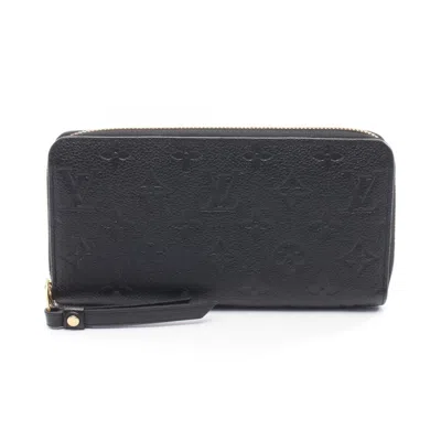 Pre-owned Louis Vuitton Infini Navy Monogram Empreinte Long Wallet (bi-fold) () In Blue