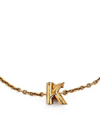 Pre-owned Louis Vuitton Initial Bracelet In Gold