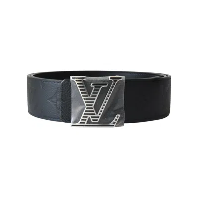 Pre-owned Louis Vuitton Initial Shadow 40mm Dual Reversible Belt Black