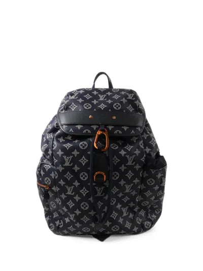 Pre-owned Louis Vuitton Ink Discovery Monogram Backpack In Blue