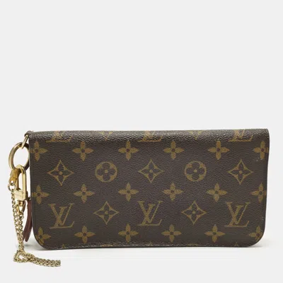 Pre-owned Louis Vuitton Insolite Rubis Monogram Canvas Wallet In Red