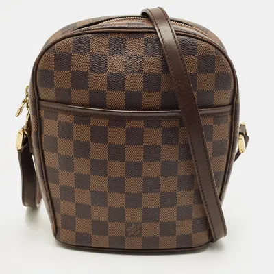 Pre-owned Louis Vuitton Ipanema Pm Damier Canvas Bag In Brown