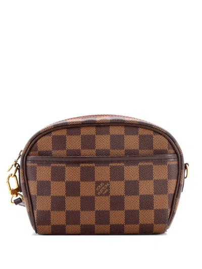 Pre-owned Louis Vuitton Ipanema Pochette Damier Crossbody Bag In Brown