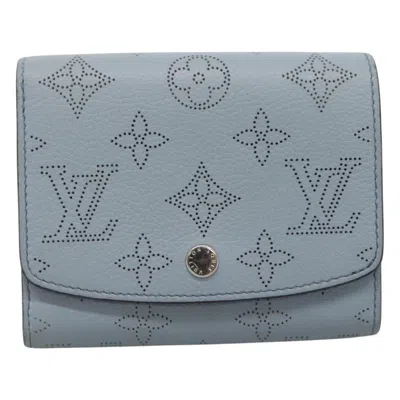 Pre-owned Louis Vuitton Iris Blue Leather Wallet  ()