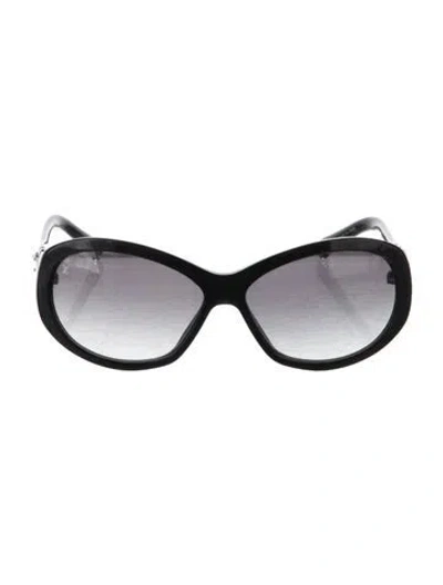 Pre-owned Louis Vuitton Iris Lv Monogram Sunglasses In Black/silver