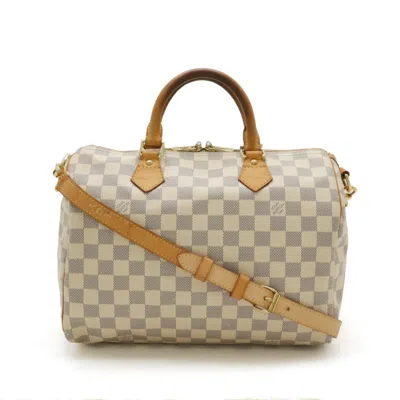 Pre-owned Louis Vuitton Ivory Damier Azur Handbag Shoulder Bag ()