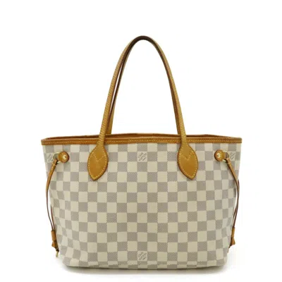 Pre-owned Louis Vuitton Ivory Damier Azur Handbag Shoulder Bag Tote Bag ()