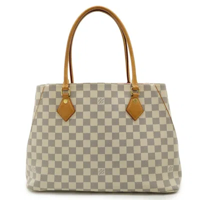 Pre-owned Louis Vuitton Ivory Damier Azur Shoulder Bag Tote Bag ()