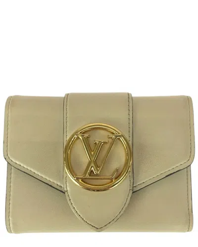 Louis Vuitton Ivory Leather Compact Wallet (authentic Pre-loved)