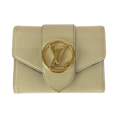 Pre-owned Louis Vuitton Ivory Leather Wallet (tri-fold) () In White