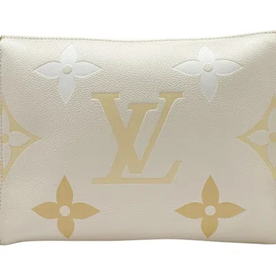 Pre-owned Louis Vuitton Ivory Monogram Empreinte Clutch Bag Pouch ()