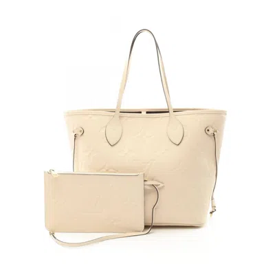 Pre-owned Louis Vuitton Ivory Monogram Empreinte Pouch Tote Bag () In White