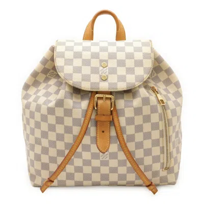 Pre-owned Louis Vuitton Ivory Pvc Backpack Shoulder Bag () In White