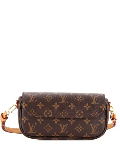 Pre-owned Louis Vuitton Ivy Wallet On Chain Monogram Canvas Shoulder Bag In Brown