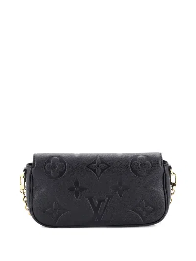 Pre-owned Louis Vuitton Ivy Wallet On Chain Monogram Empreinte Giant Shoulder Bag In Black
