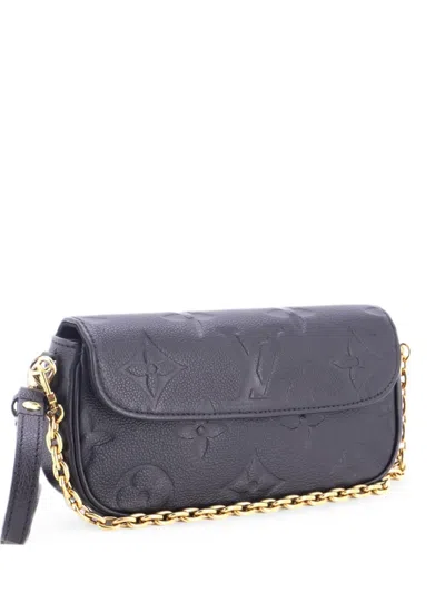 Pre-owned Louis Vuitton Ivy Wallet On Chain Monogram Empreinte Giant Shoulder Bag In Black