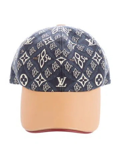 Pre-owned Louis Vuitton Jacquard Since 1854 Baseball Hat In Blue
