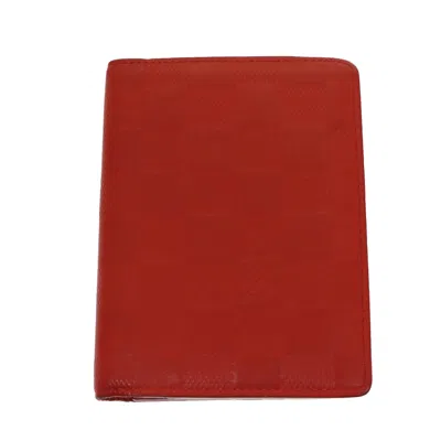 Pre-owned Louis Vuitton James Red Leather Wallet  ()