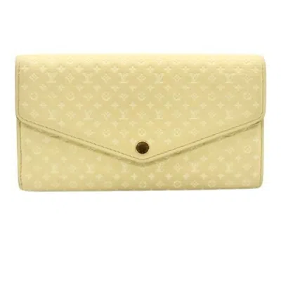 Pre-owned Louis Vuitton Jaune Yellow Monogram Long Wallet (tri-fold) () In Jaune, Yellow