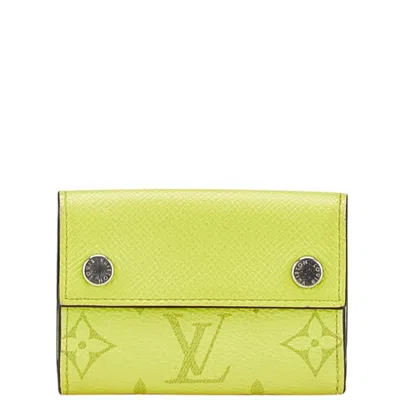 Pre-owned Louis Vuitton Jaune Yellow Pvc Leather Wallet (tri-fold) ()