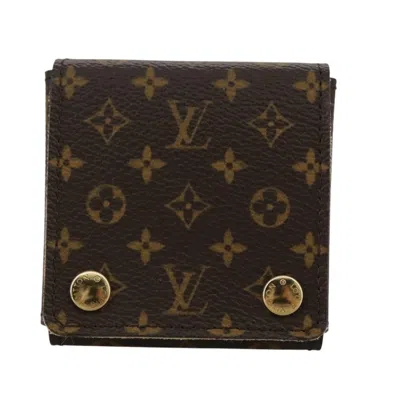 Pre-owned Louis Vuitton Jewelry Case Brown Canvas Wallet  ()