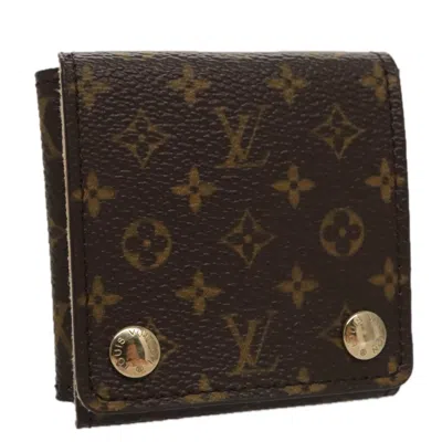 Pre-owned Louis Vuitton Jewelry Case Brown Canvas Wallet  ()