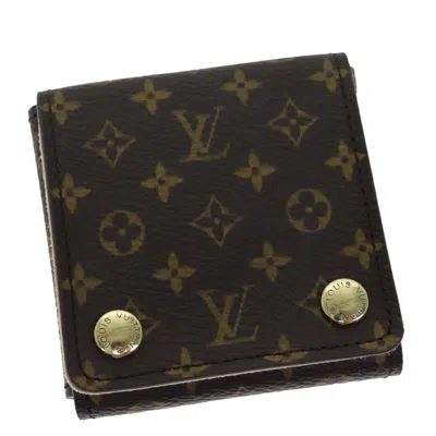 Pre-owned Louis Vuitton Jewelry Case Brown Canvas Wallet  ()