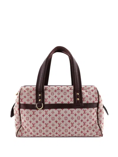 Pre-owned Louis Vuitton Josephine Handbag Mini Lin Gm Satchel In Pink